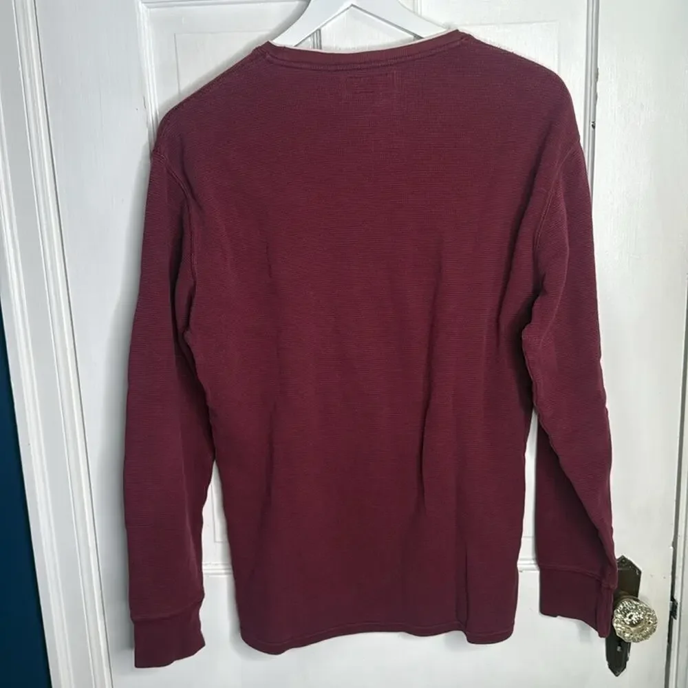Polo Ralph Lauren Vintage Red Long-sleeve Thermal M-262 Sz M